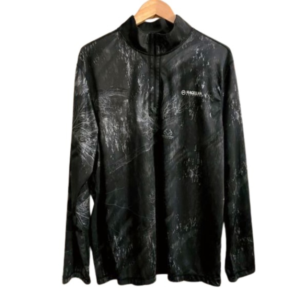 MAGELLAN OUTDOOR REAL TREE FISHING LONG SLEEVE CAMO SHIRT. Size XL